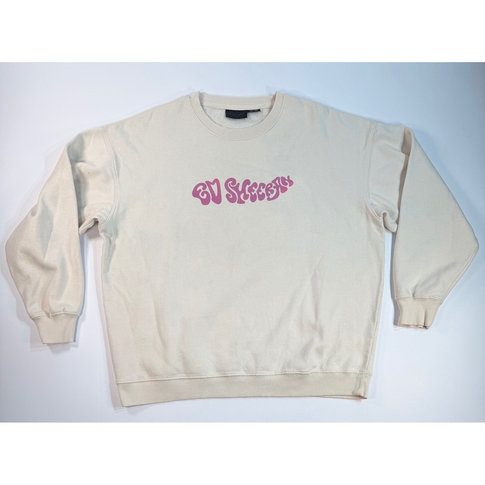Ed Sheeran Official Tour Merchandise Cream Floral Graphic Sweatshirt XXL